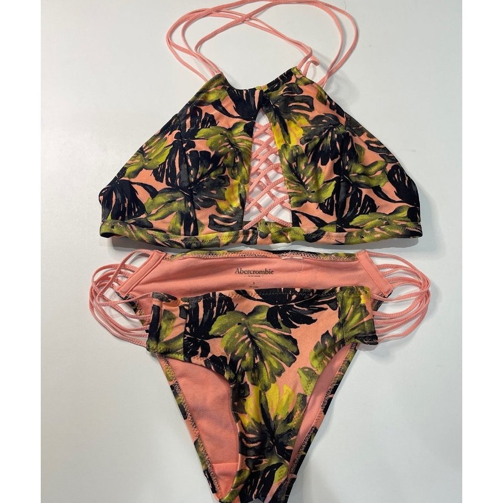 Jungle Style Summer Bikini Swimsuit Set: — small